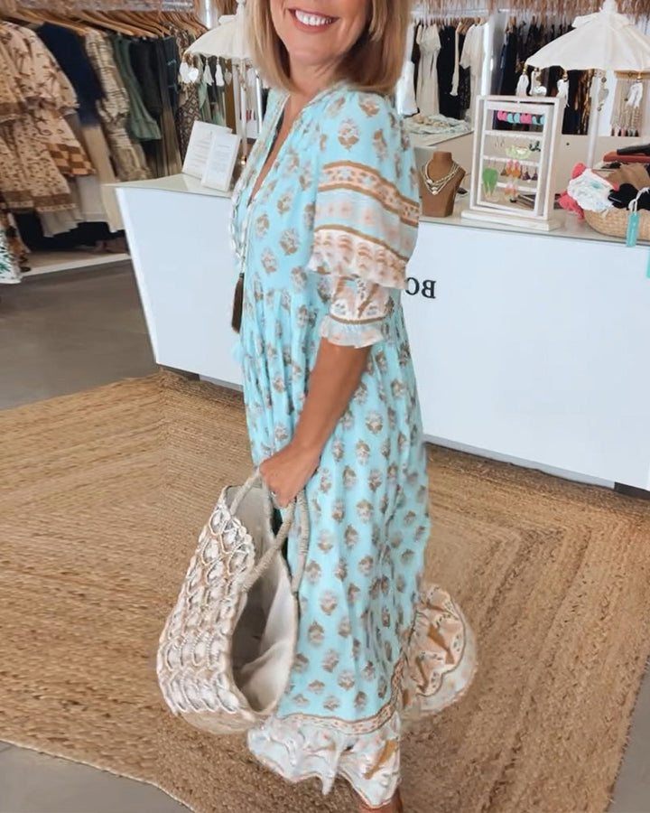 Chloe | Bohemian Tiered Maxi Dress
