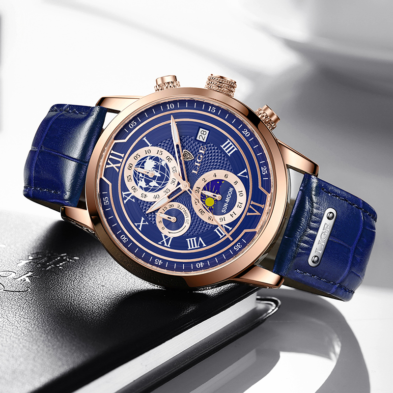 Luxury Leather Chronograph Timepiece