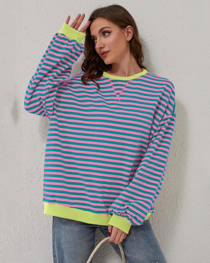Leticia | Oversized striped sweatshirt