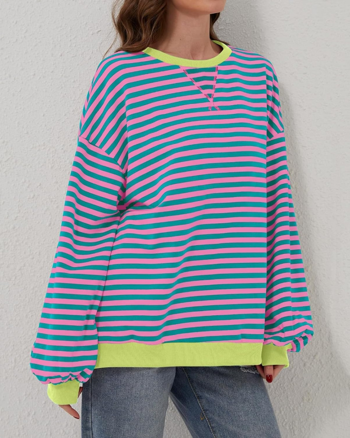 Leticia | Oversized striped sweatshirt