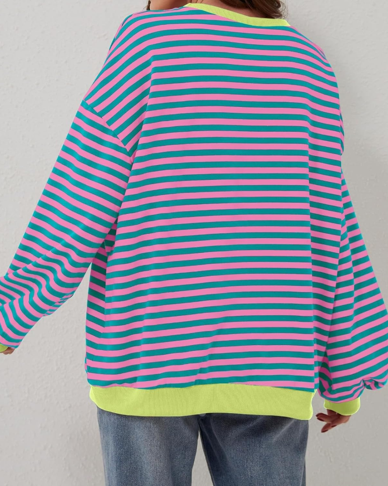 Leticia | Oversized striped sweatshirt