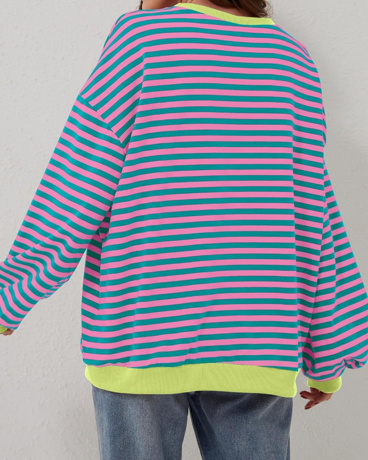 Leticia | Oversized striped sweatshirt