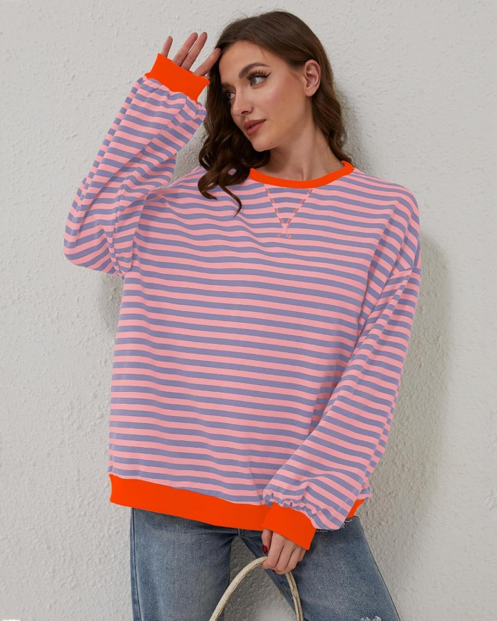 Leticia | Oversized striped sweatshirt