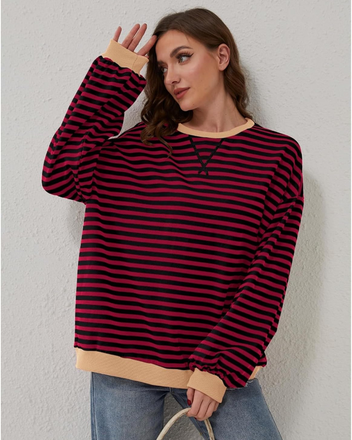 Leticia | Oversized striped sweatshirt