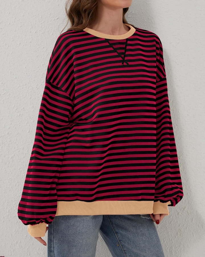 Leticia | Oversized striped sweatshirt