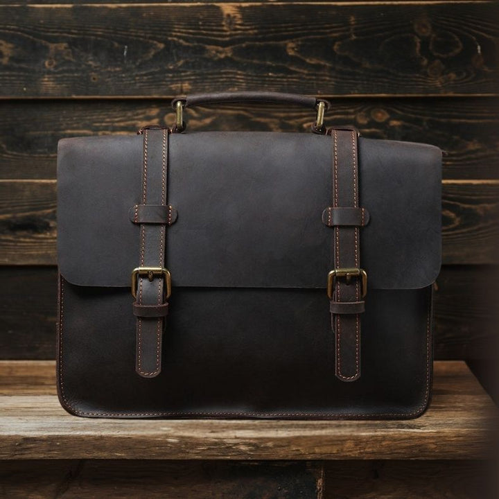 Wyatt | Leather Courier Backpack