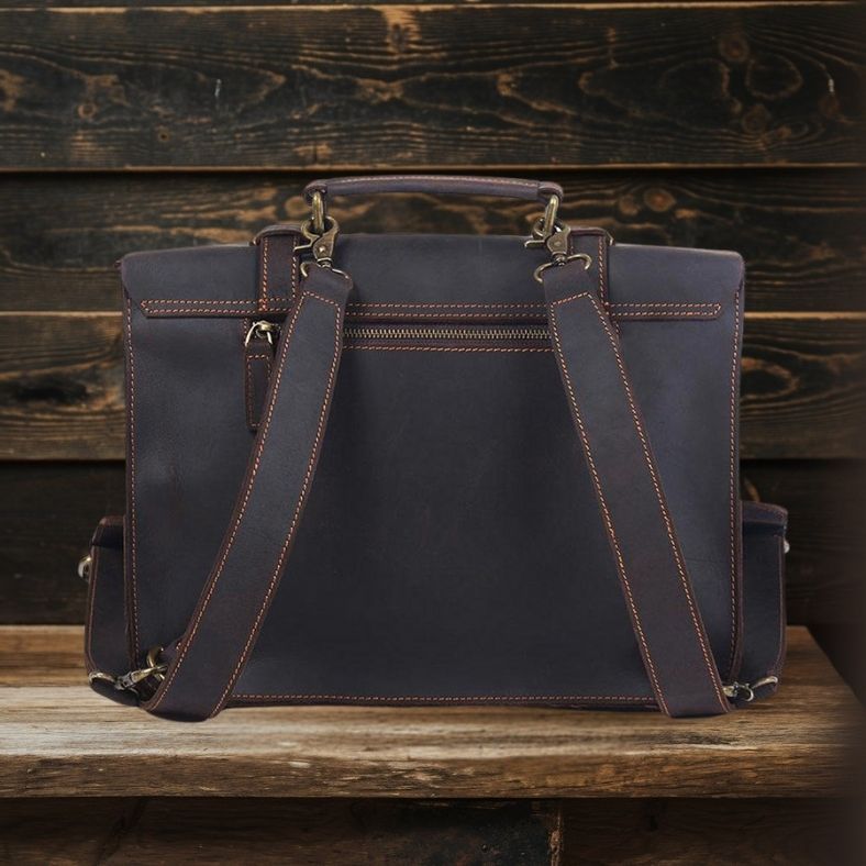 Wyatt | Leather Courier Backpack