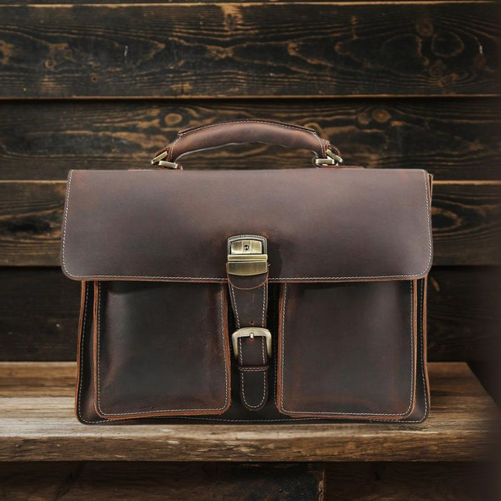 Callum | Brown Leather Shoulder Bag