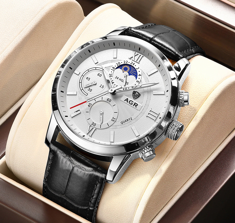 Luxury Leather Quartz Timepiece