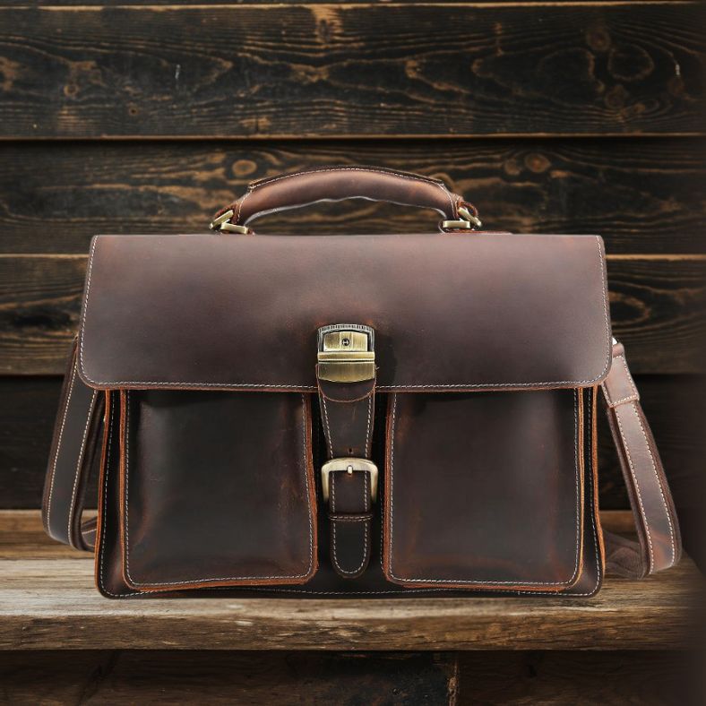 Callum | Brown Leather Shoulder Bag