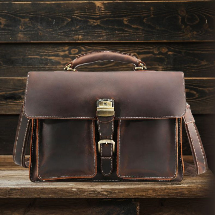 Callum | Brown Leather Shoulder Bag