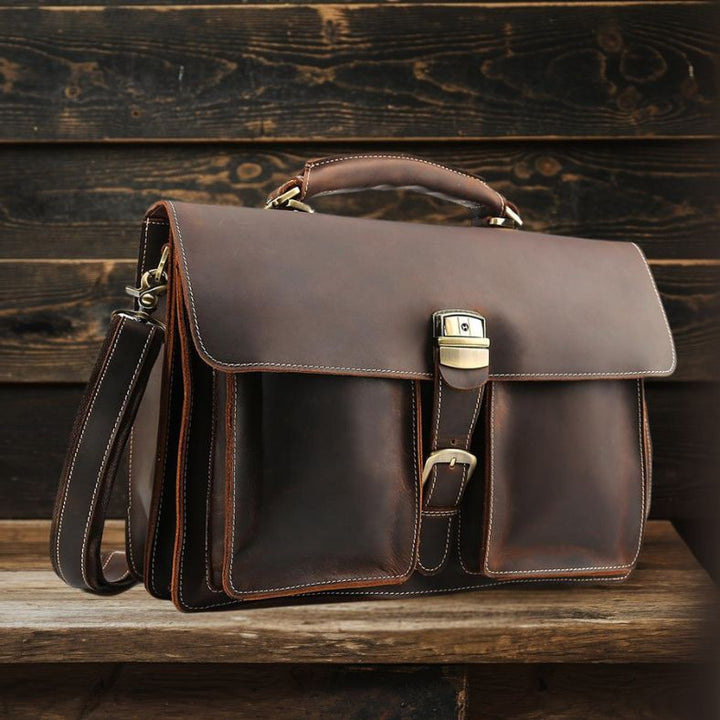Callum | Brown Leather Shoulder Bag