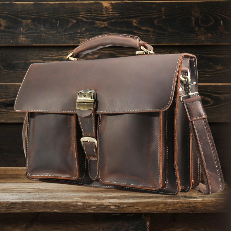 Callum | Brown Leather Shoulder Bag