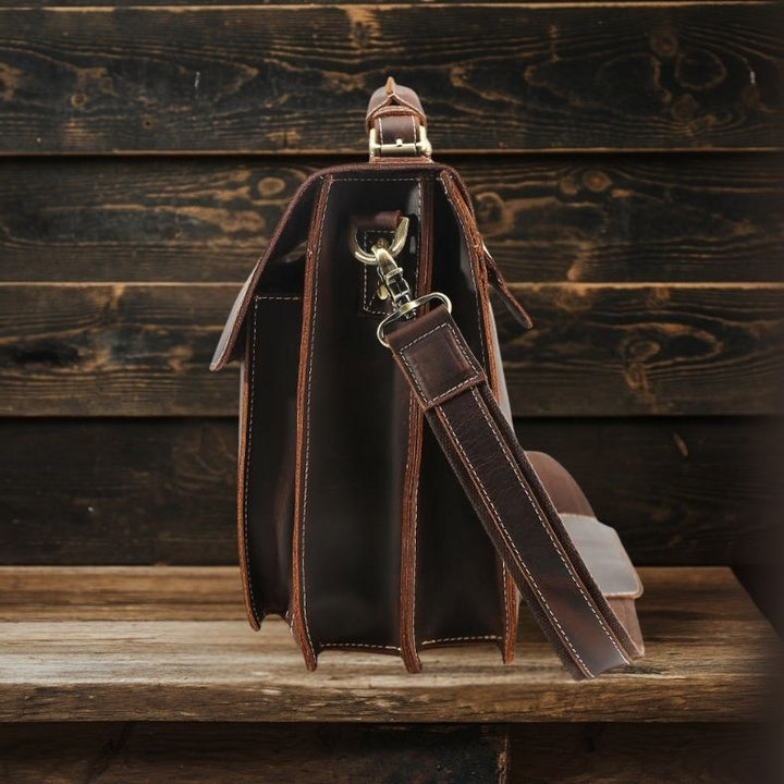 Callum | Brown Leather Shoulder Bag