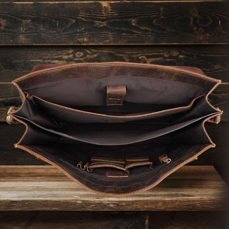 Callum | Brown Leather Shoulder Bag