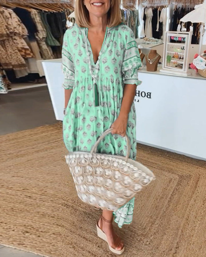 Chloe | Bohemian Tiered Maxi Dress
