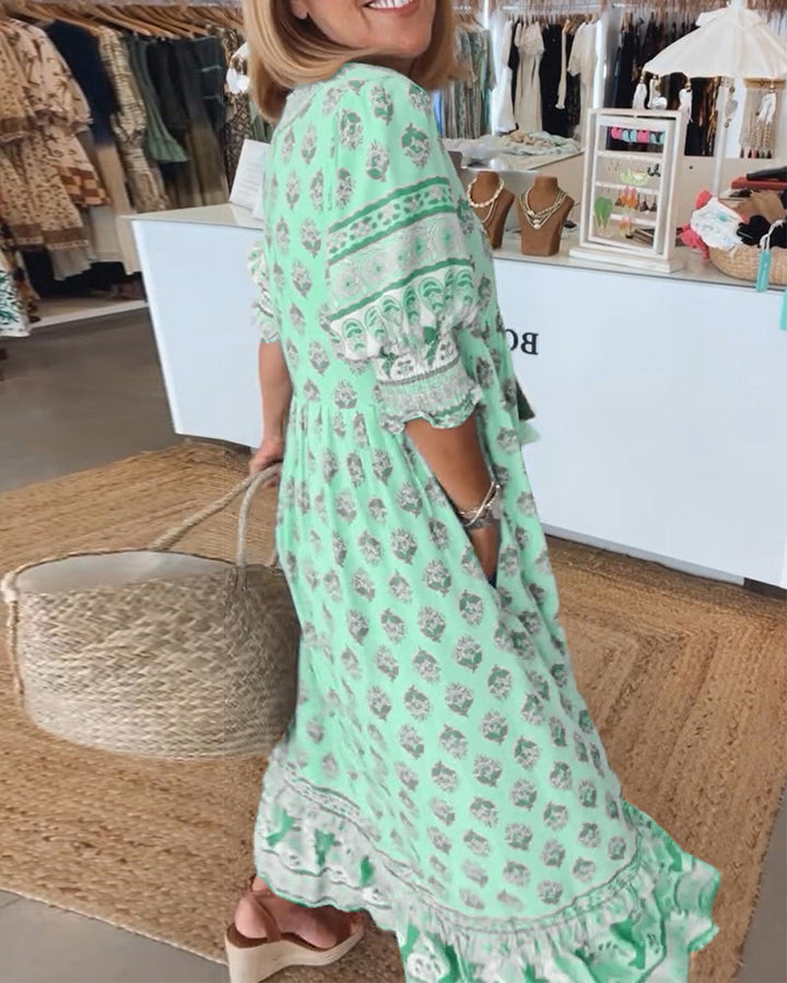 Chloe | Bohemian Tiered Maxi Dress