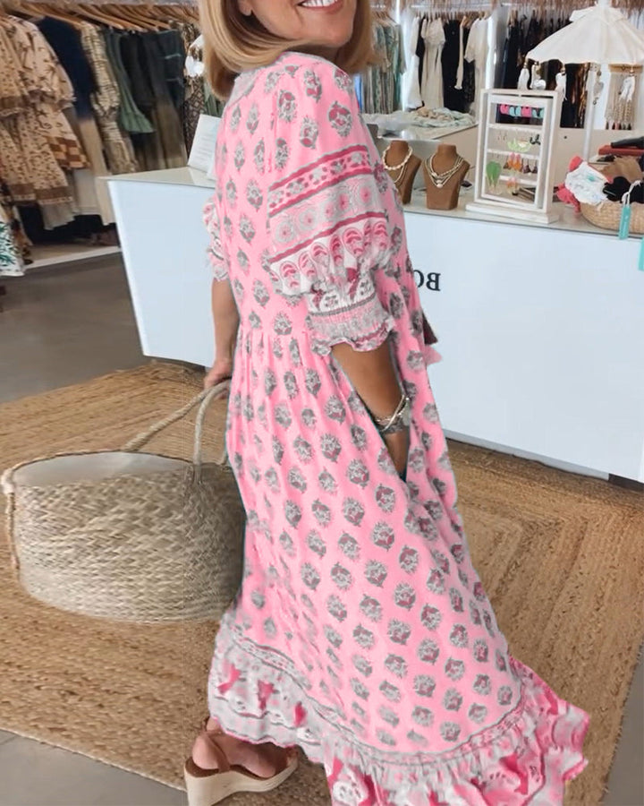 Chloe | Bohemian Tiered Maxi Dress