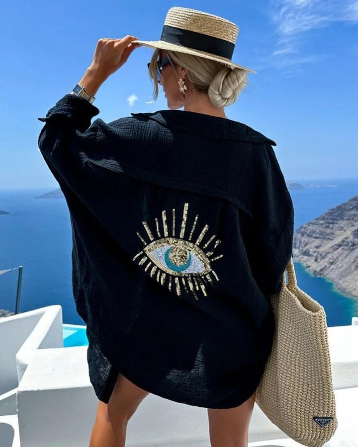 Scarlett | Casual sequin beaded shirt
