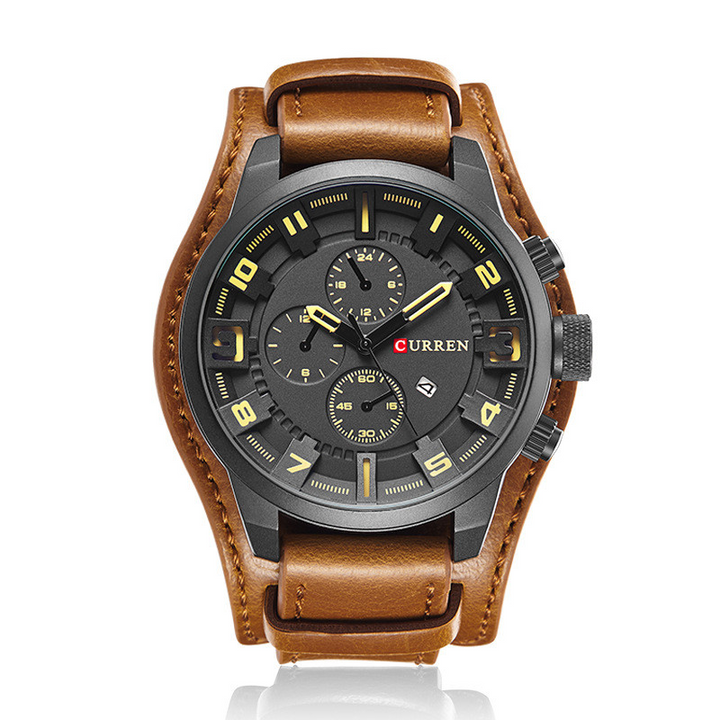 Thorne | Chronograph Watch with Leather Strap