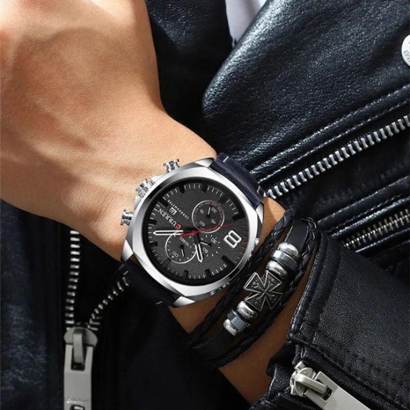 Waterproof Military-Style Chronograph Watch