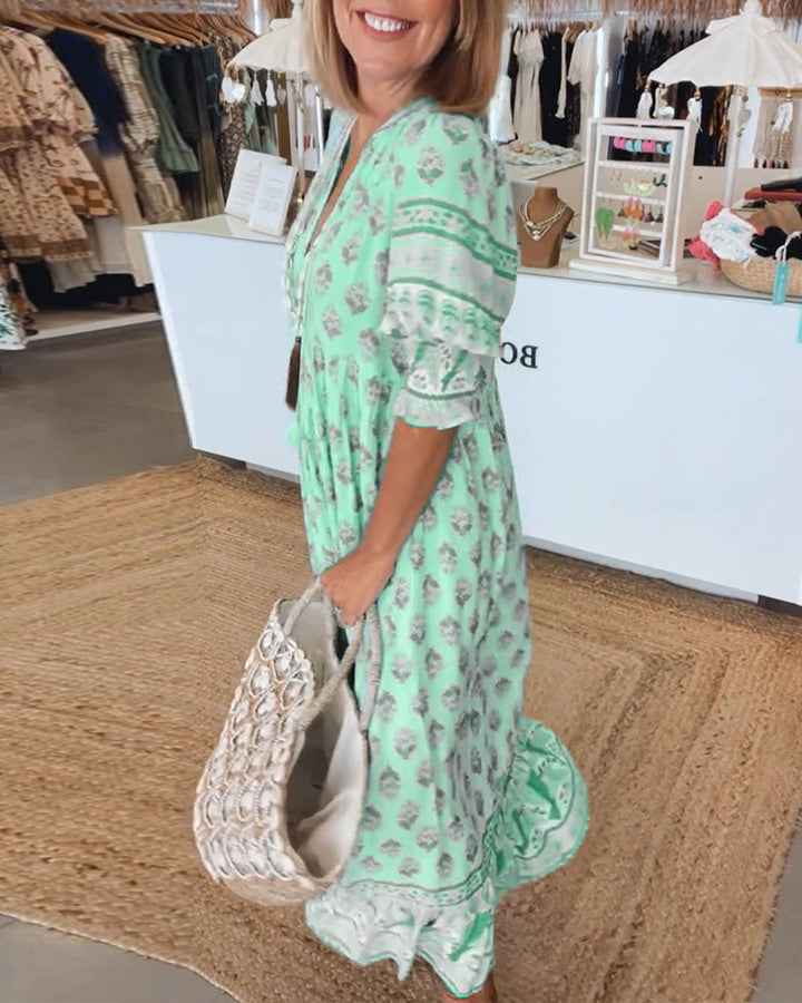 Chloe | Bohemian Tiered Maxi Dress