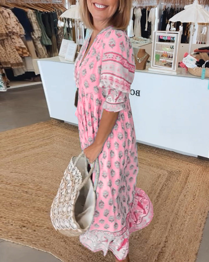 Chloe | Bohemian Tiered Maxi Dress