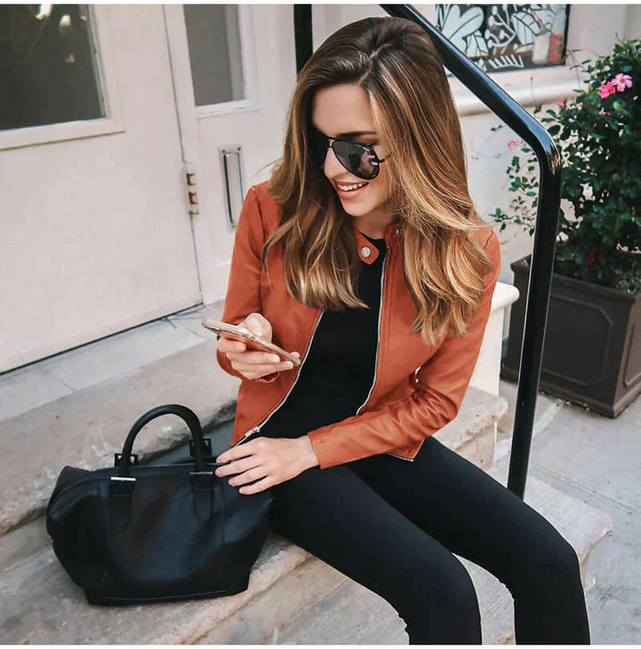 Hazel | Italian leather jacket
