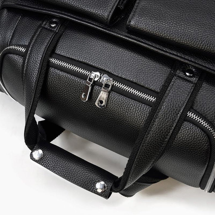 Jude | Black Leather Travel Tote
