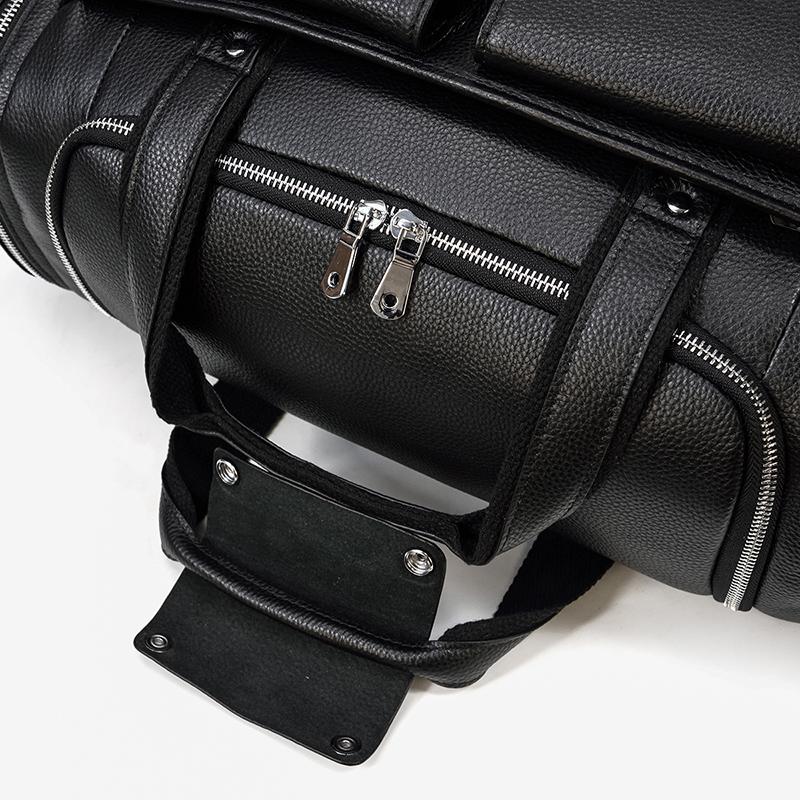 Jude | Black Leather Travel Tote