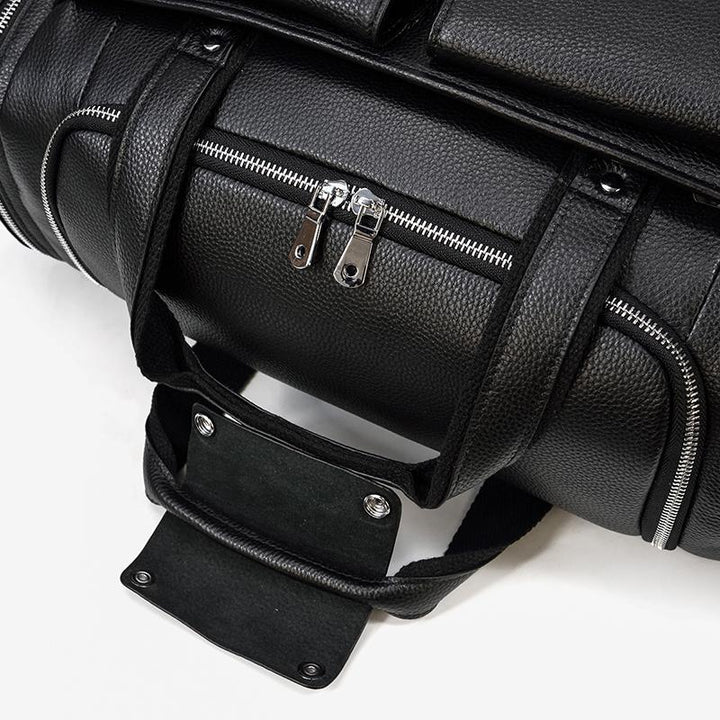 Jude | Black Leather Travel Tote