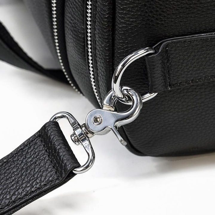 Jude | Black Leather Travel Tote