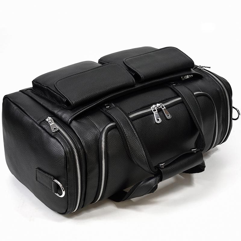 Jude | Black Leather Travel Tote