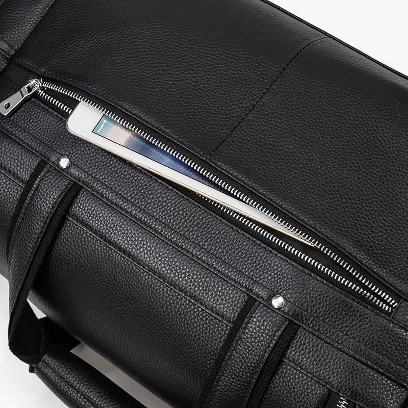 Jude | Black Leather Travel Tote