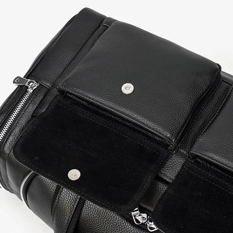 Jude | Black Leather Travel Tote