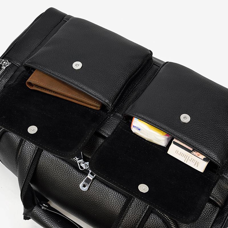 Jude | Black Leather Travel Tote