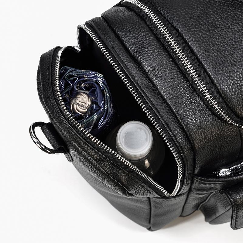 Jude | Black Leather Travel Tote