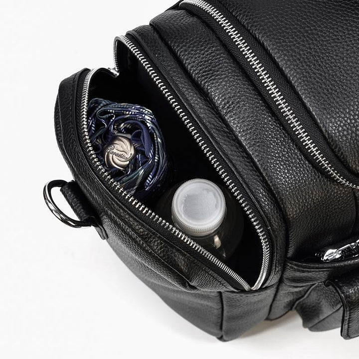 Jude | Black Leather Travel Tote