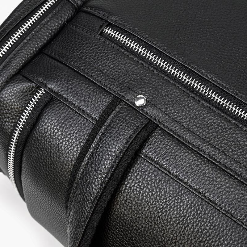Jude | Black Leather Travel Tote