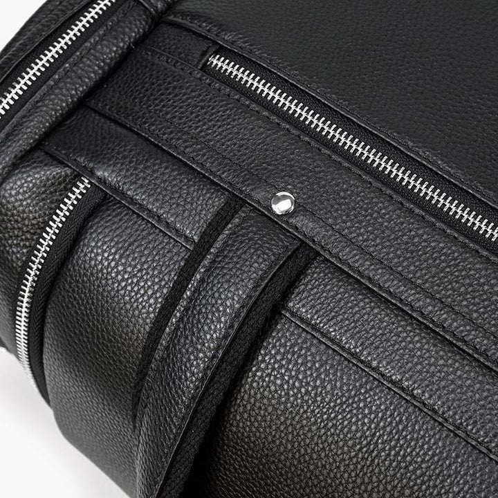Jude | Black Leather Travel Tote
