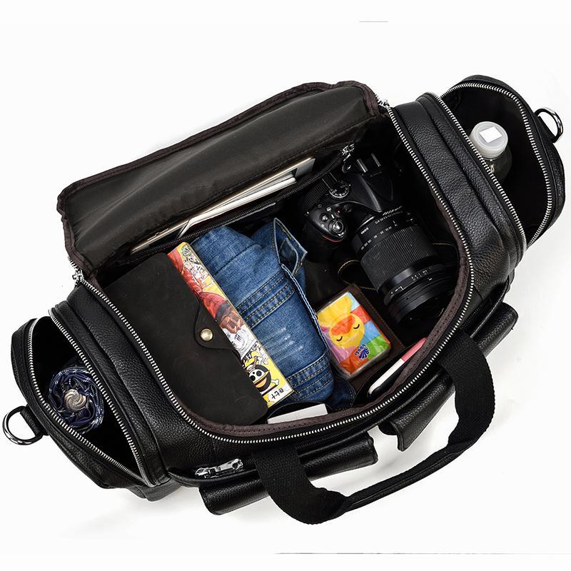 Jude | Black Leather Travel Tote