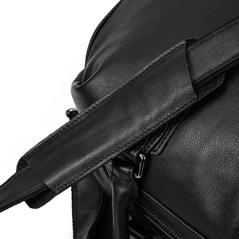 Declan | Black Leather Travel Bag