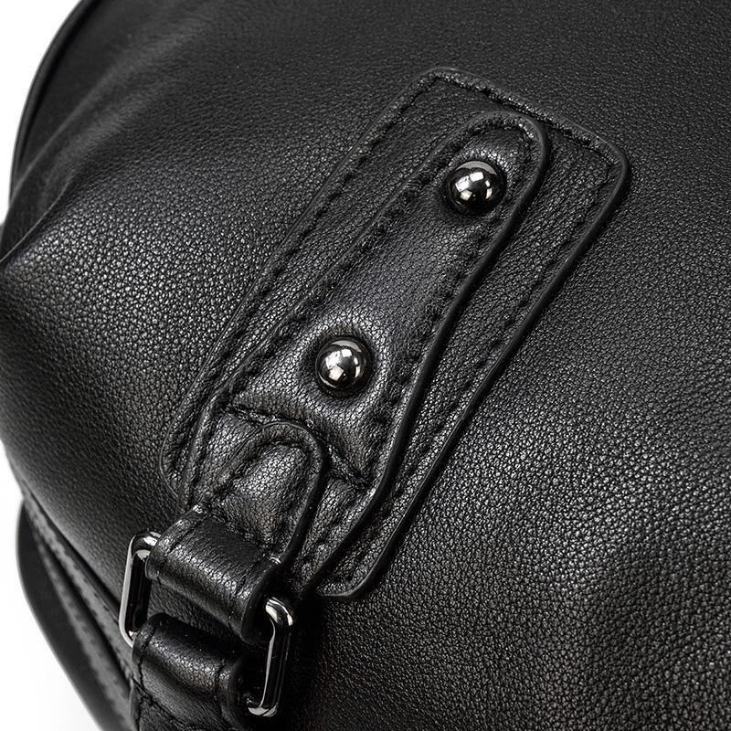 Declan | Black Leather Travel Bag