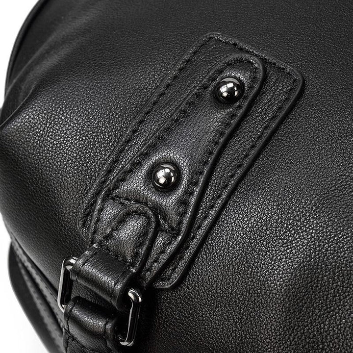 Declan | Black Leather Travel Bag