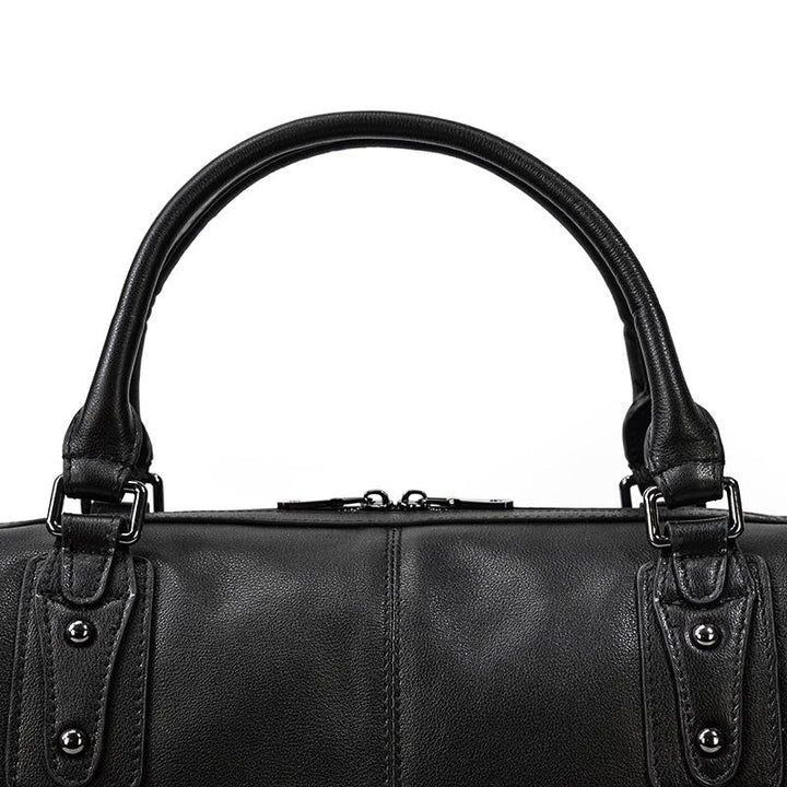 Declan | Black Leather Travel Bag