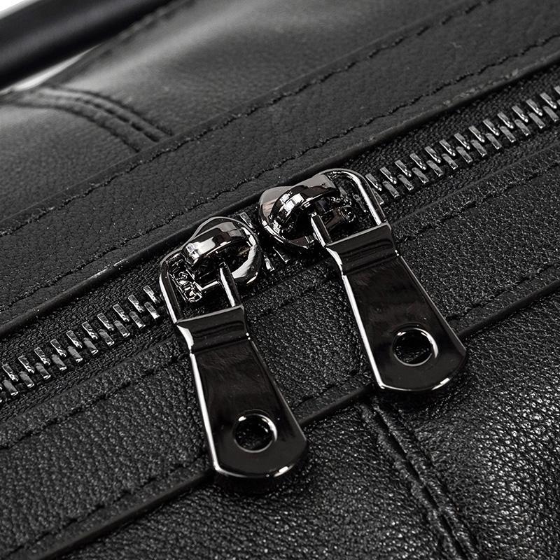 Declan | Black Leather Travel Bag