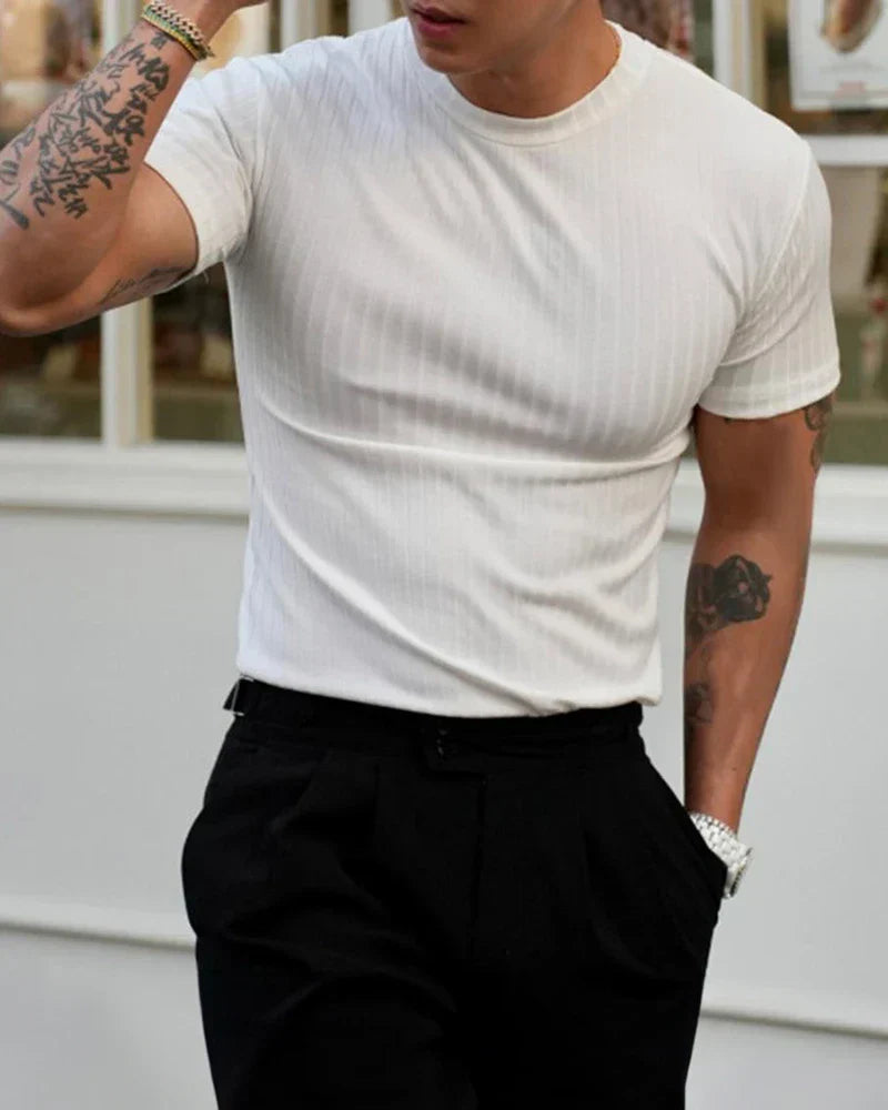 Callum | Round Neck Stretch T-Shirt