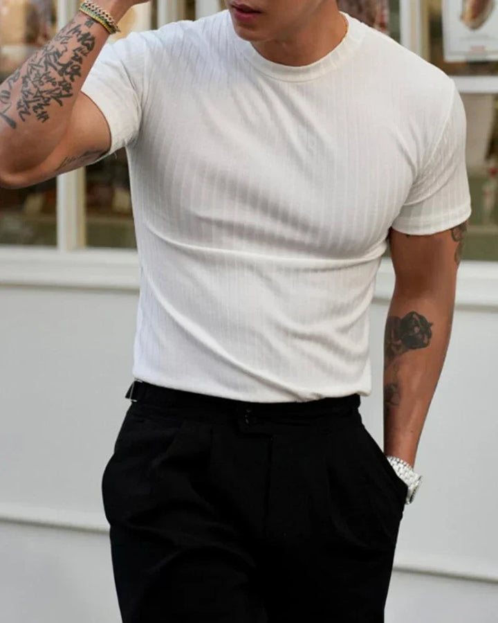 Callum | Round Neck Stretch T-Shirt