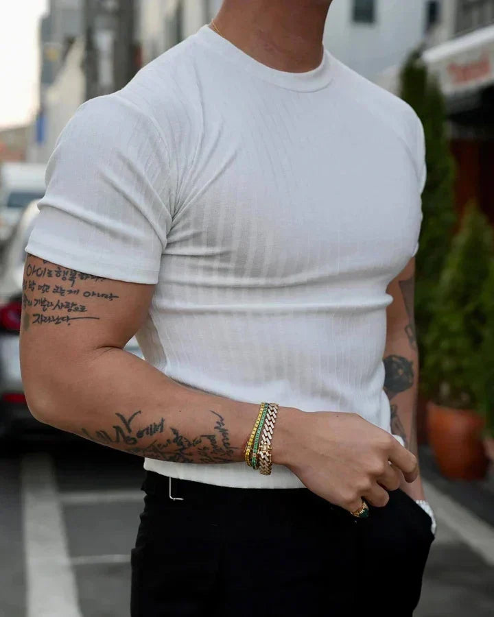 Callum | Round Neck Stretch T-Shirt