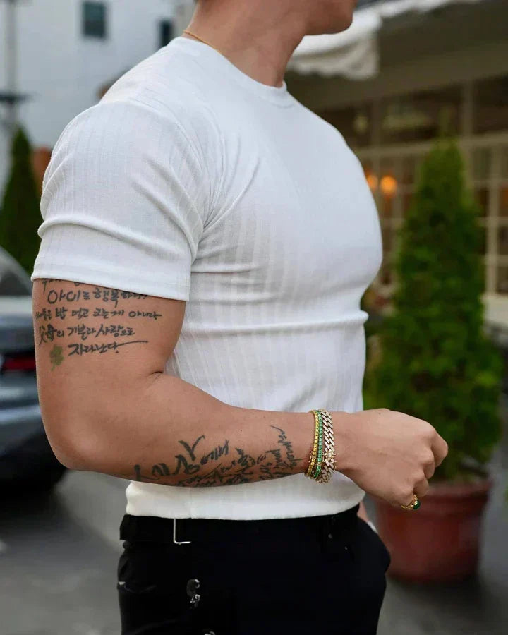 Callum | Round Neck Stretch T-Shirt